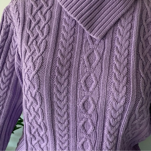 v i n t a g e :: Chunky Cotton Braided Cable Knit Sweater - Picture 3 of 9